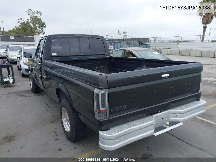 1988 Ford F150 VIN: 1FTDF15Y8JPA16038 Lot: 39695925