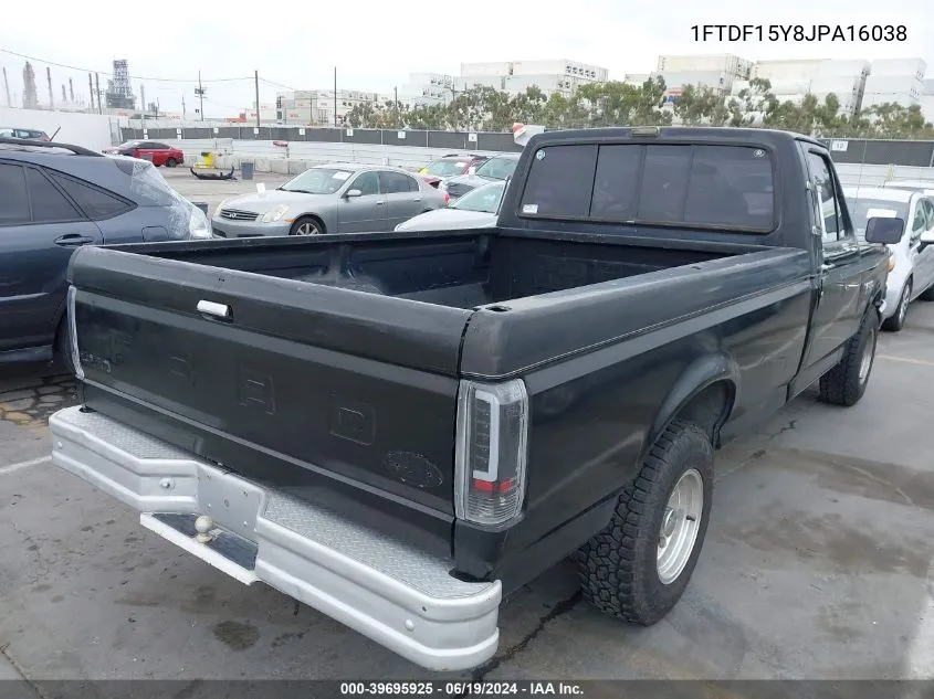 1988 Ford F150 VIN: 1FTDF15Y8JPA16038 Lot: 39695925