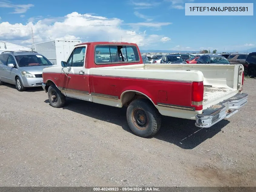 1988 Ford F150 VIN: 1FTEF14N6JPB33581 Lot: 40249923