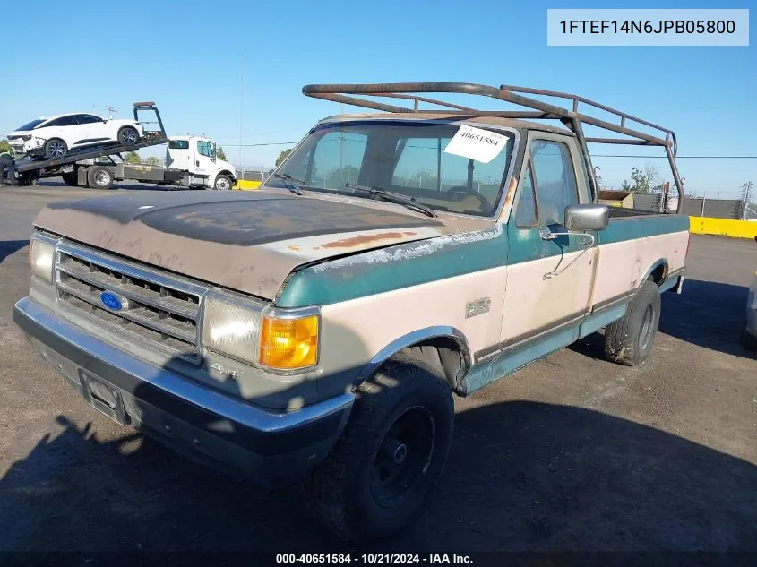 1988 Ford F150 VIN: 1FTEF14N6JPB05800 Lot: 40651584