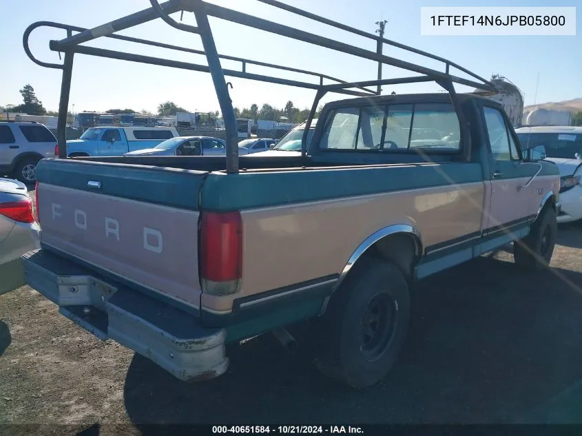 1988 Ford F150 VIN: 1FTEF14N6JPB05800 Lot: 40651584