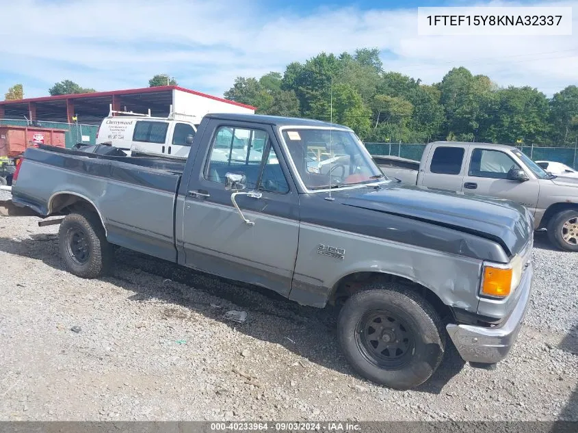 1989 Ford F150 VIN: 1FTEF15Y8KNA32337 Lot: 40233964