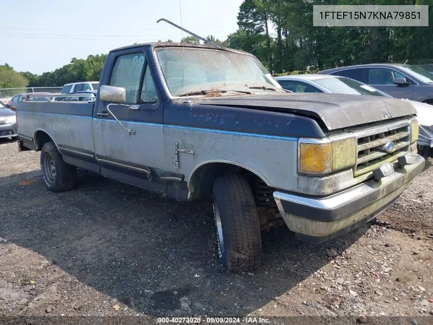 1FTEF15N7KNA79851 1989 Ford F150