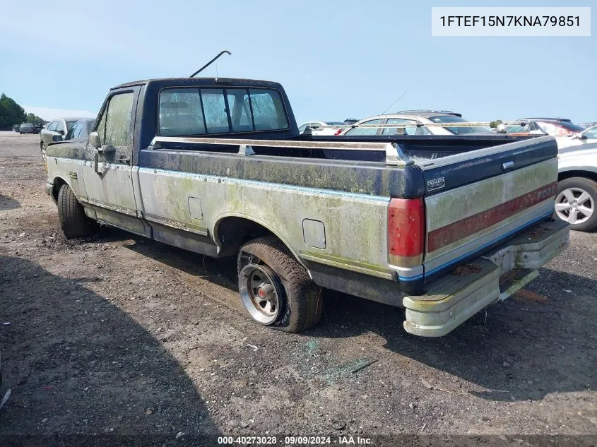 1989 Ford F150 VIN: 1FTEF15N7KNA79851 Lot: 40273028