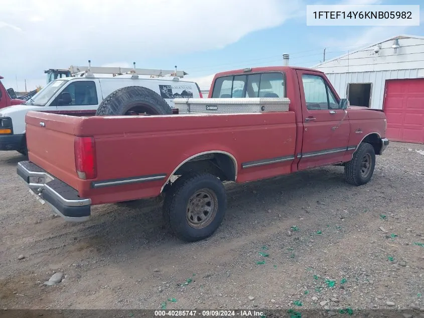 1989 Ford F150 VIN: 1FTEF14Y6KNB05982 Lot: 40285747