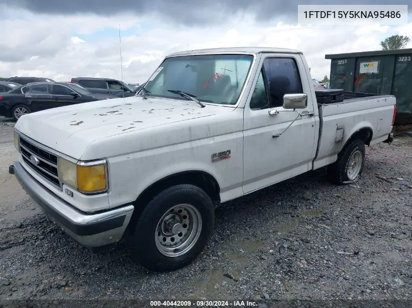 1989 Ford F150 VIN: 1FTDF15Y5KNA95486 Lot: 40442009