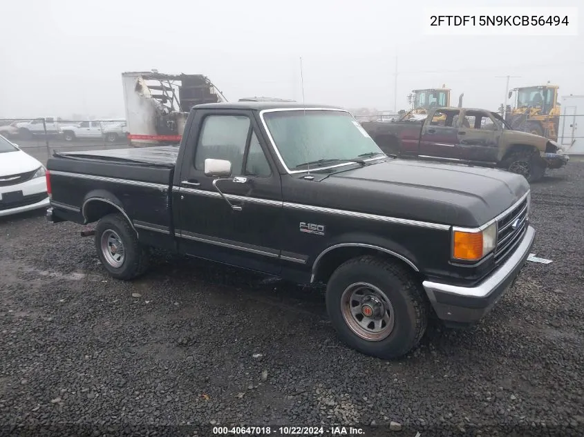 1989 Ford F150 VIN: 2FTDF15N9KCB56494 Lot: 40647018