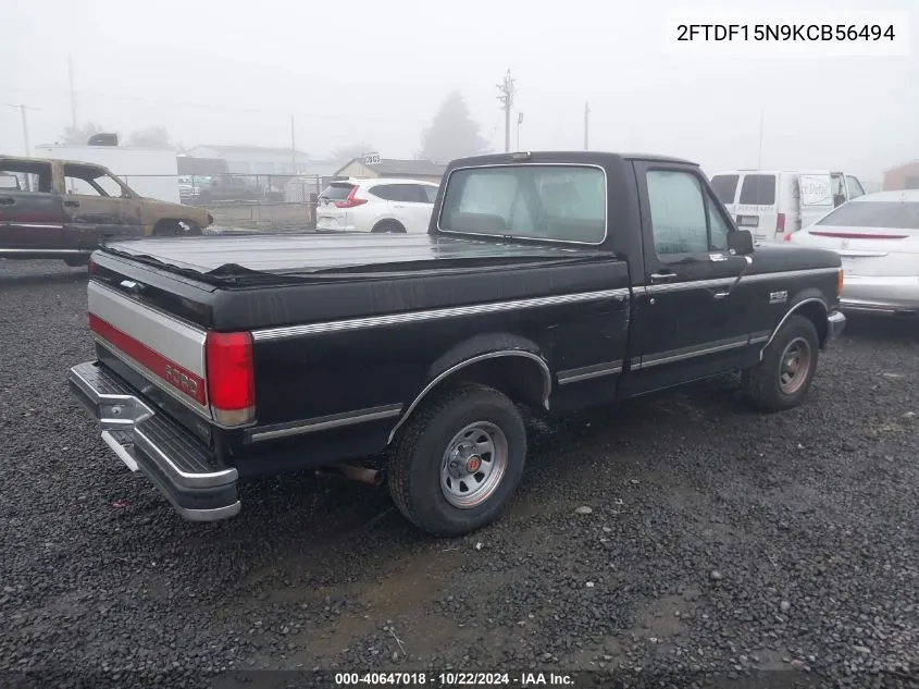 1989 Ford F150 VIN: 2FTDF15N9KCB56494 Lot: 40647018