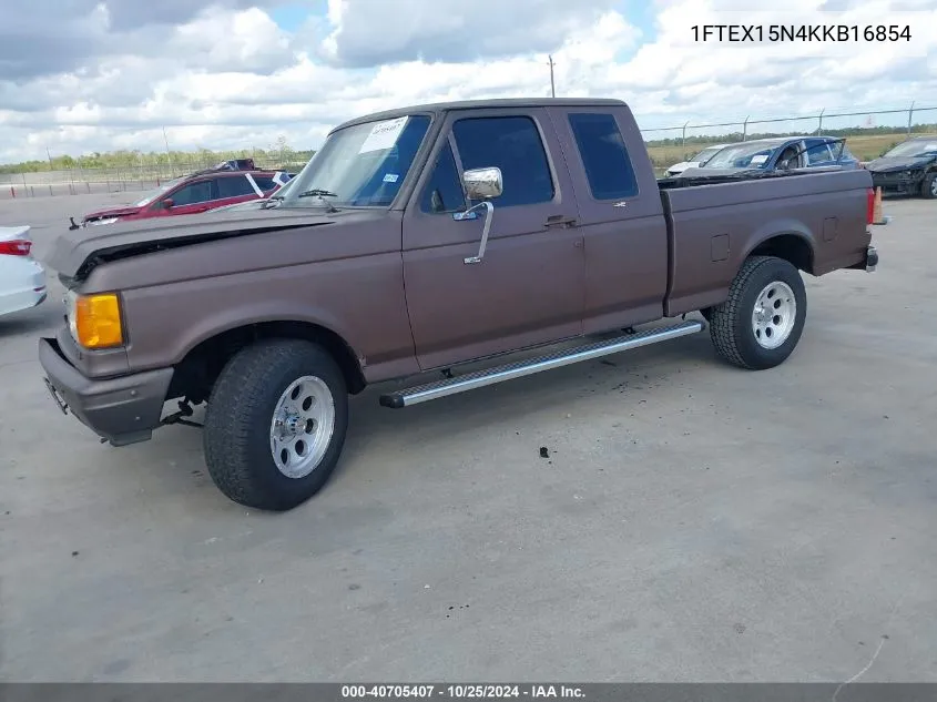 1989 Ford F150 VIN: 1FTEX15N4KKB16854 Lot: 40705407