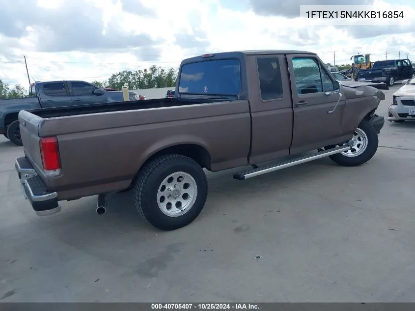 1989 Ford F150 VIN: 1FTEX15N4KKB16854 Lot: 40705407