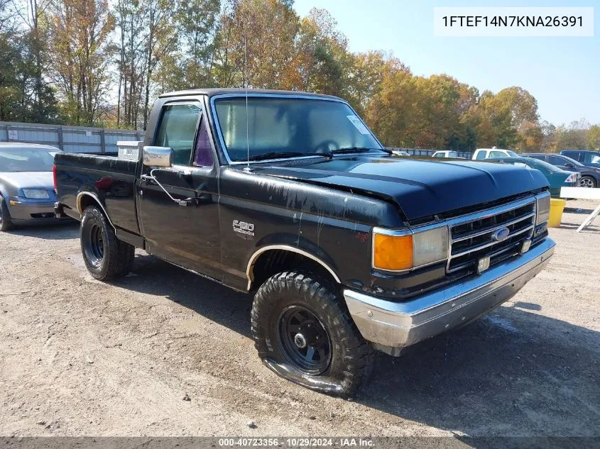 1989 Ford F150 VIN: 1FTEF14N7KNA26391 Lot: 40723356