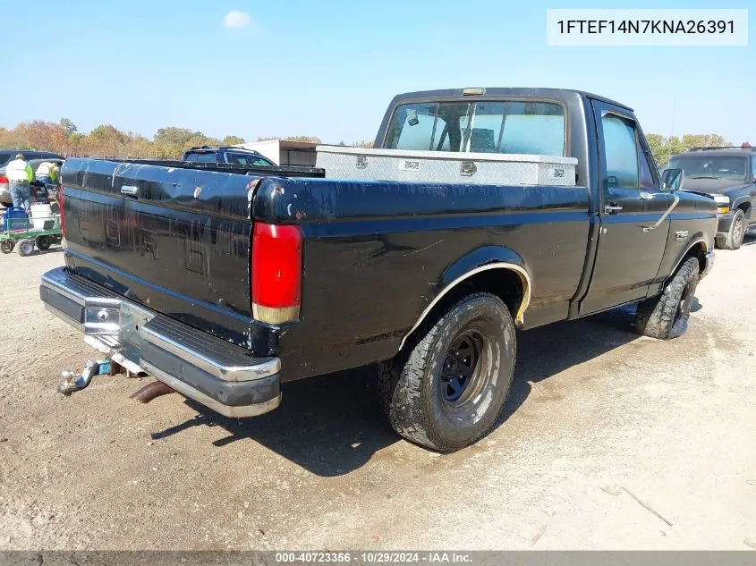 1989 Ford F150 VIN: 1FTEF14N7KNA26391 Lot: 40723356