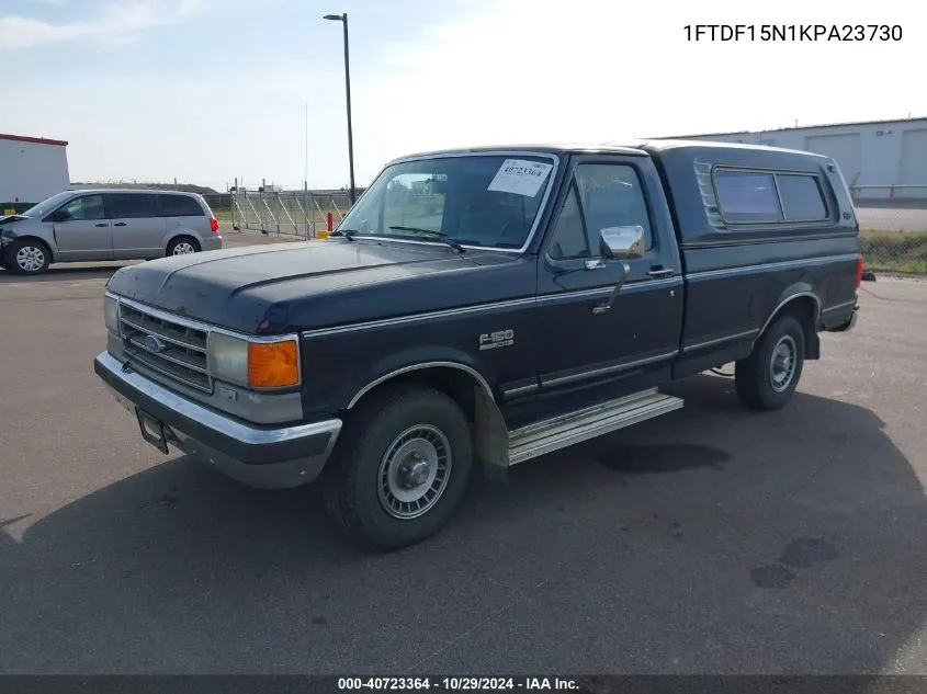 1989 Ford F150 VIN: 1FTDF15N1KPA23730 Lot: 40723364