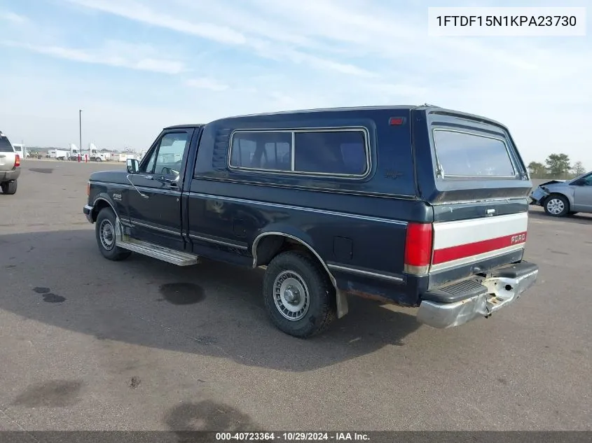 1989 Ford F150 VIN: 1FTDF15N1KPA23730 Lot: 40723364