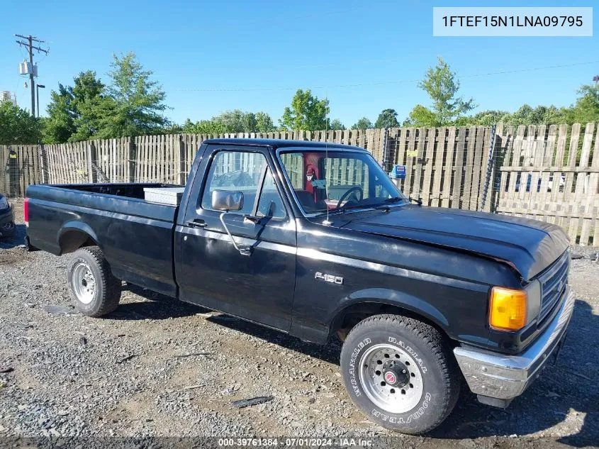 1990 Ford F150 VIN: 1FTEF15N1LNA09795 Lot: 39761384