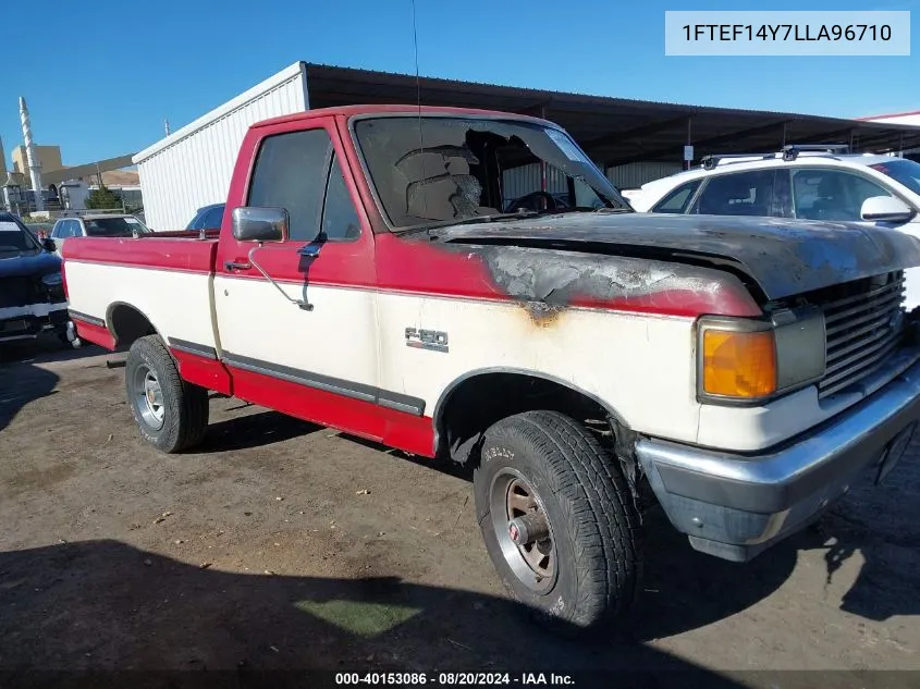 1990 Ford F150 VIN: 1FTEF14Y7LLA96710 Lot: 40153086