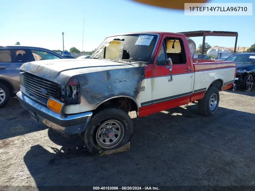 1990 Ford F150 VIN: 1FTEF14Y7LLA96710 Lot: 40153086