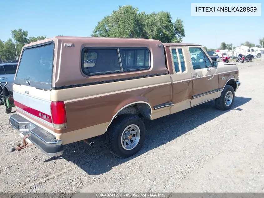 1990 Ford F150 VIN: 1FTEX14N8LKA28859 Lot: 40241273