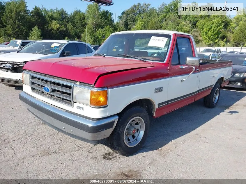 1990 Ford F150 VIN: 1FTDF15N4LLA26341 Lot: 40270391