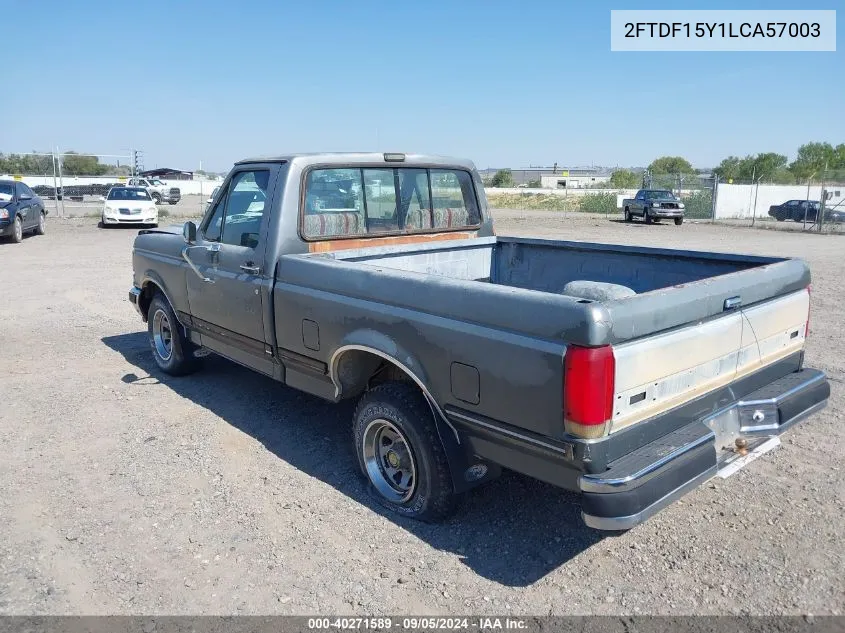 1990 Ford F150 VIN: 2FTDF15Y1LCA57003 Lot: 40271589