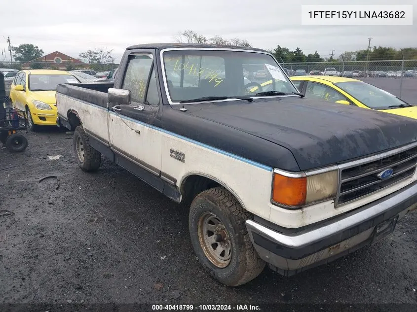 1990 Ford F150 VIN: 1FTEF15Y1LNA43682 Lot: 40418799