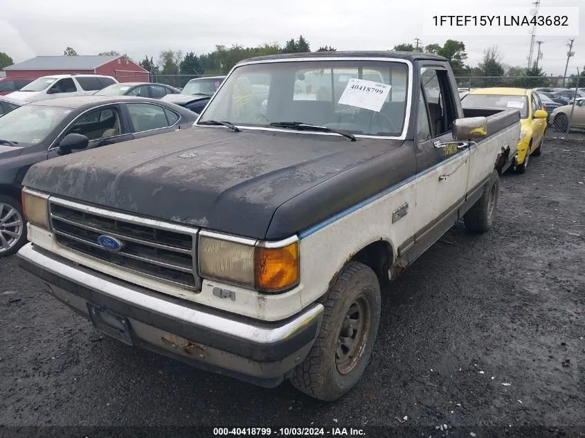 1990 Ford F150 VIN: 1FTEF15Y1LNA43682 Lot: 40418799