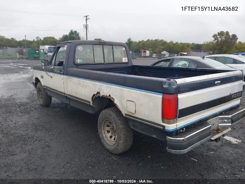 1990 Ford F150 VIN: 1FTEF15Y1LNA43682 Lot: 40418799