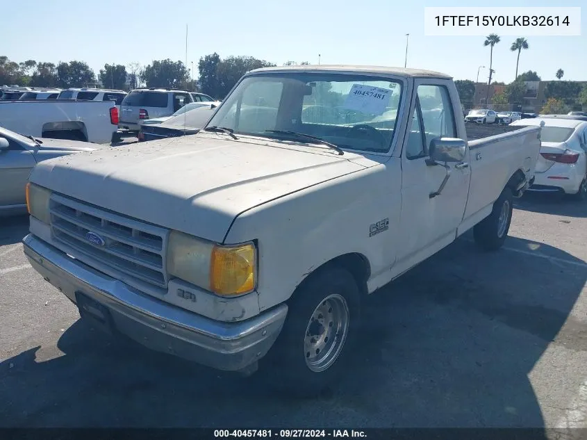 1990 Ford F150 VIN: 1FTEF15Y0LKB32614 Lot: 40457481