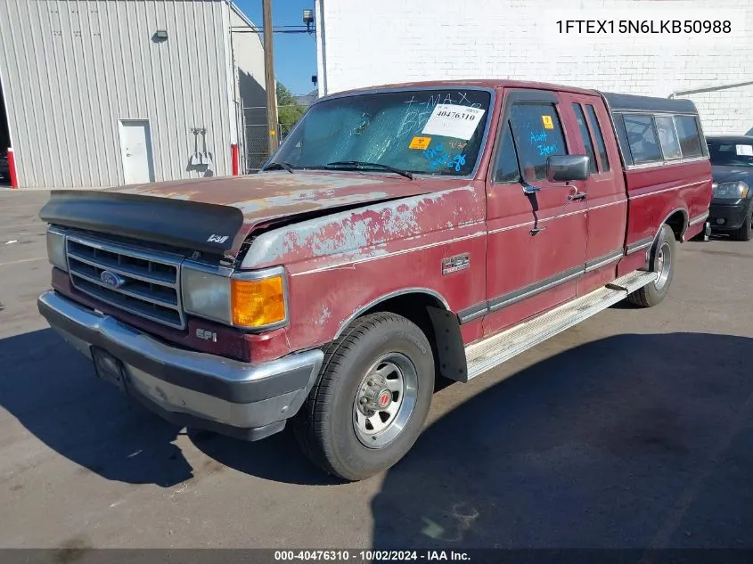 1990 Ford F150 VIN: 1FTEX15N6LKB50988 Lot: 40476310