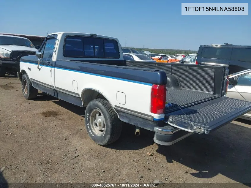 1990 Ford F150 VIN: 1FTDF15N4LNA58808 Lot: 40525767