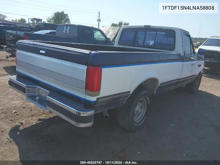 1990 Ford F150 VIN: 1FTDF15N4LNA58808 Lot: 40525767