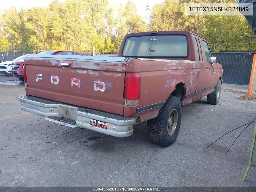 1990 Ford F150 VIN: 1FTEX15N5LKB24849 Lot: 40562615