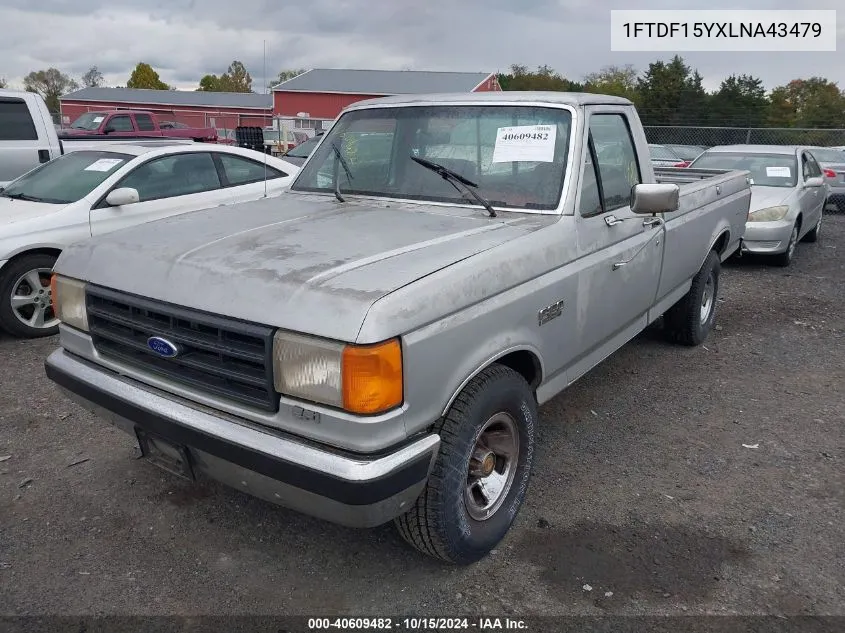 1990 Ford F150 VIN: 1FTDF15YXLNA43479 Lot: 40609482