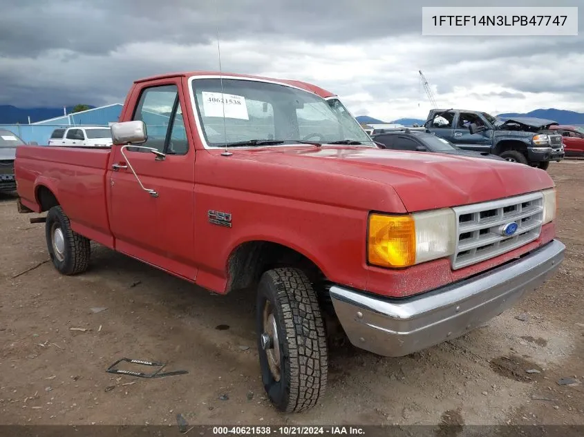 1990 Ford F150 VIN: 1FTEF14N3LPB47747 Lot: 40621538