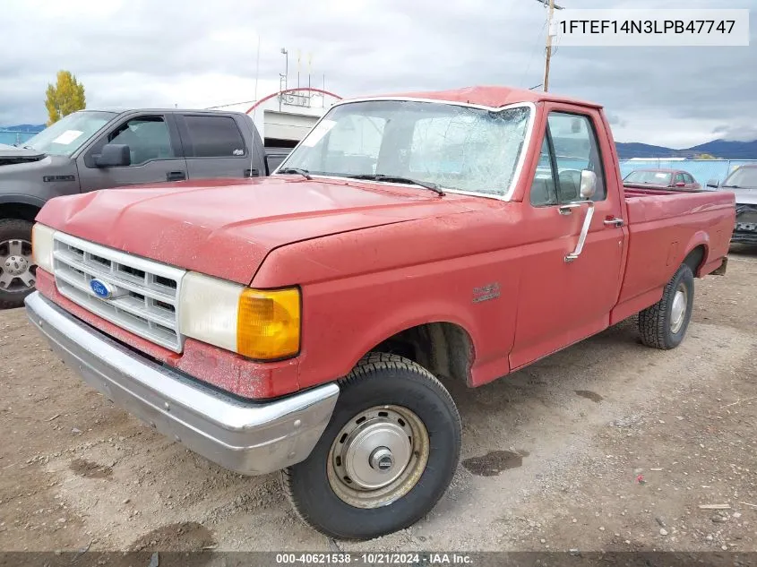 1FTEF14N3LPB47747 1990 Ford F150