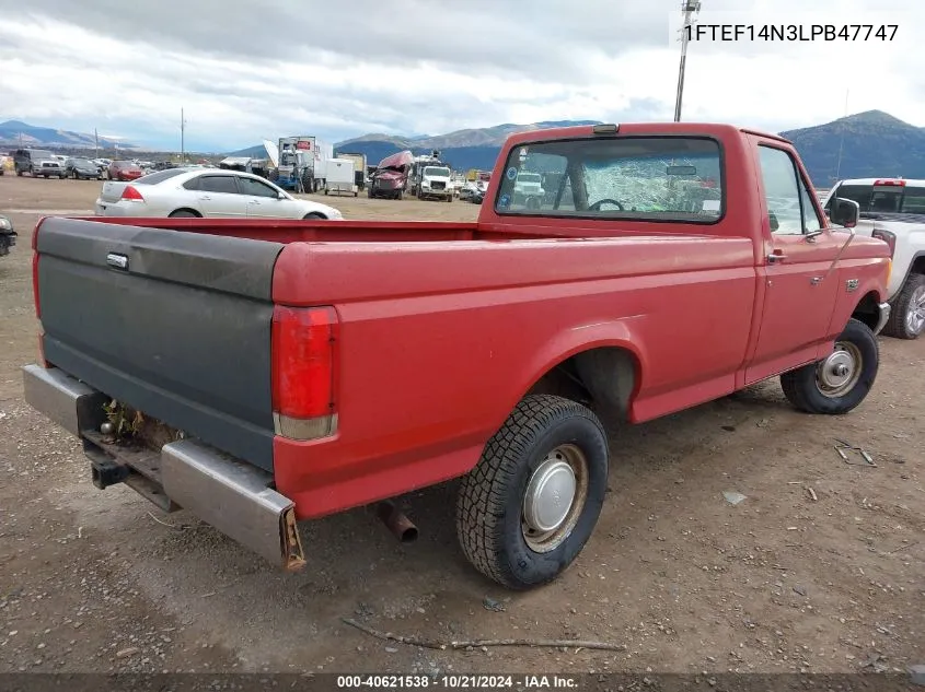 1990 Ford F150 VIN: 1FTEF14N3LPB47747 Lot: 40621538