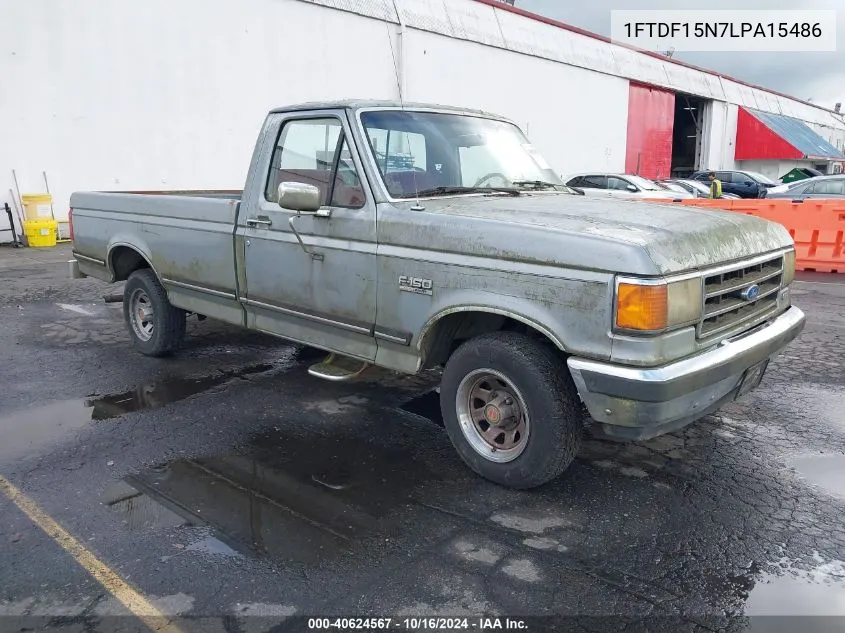 1990 Ford F150 VIN: 1FTDF15N7LPA15486 Lot: 40624567