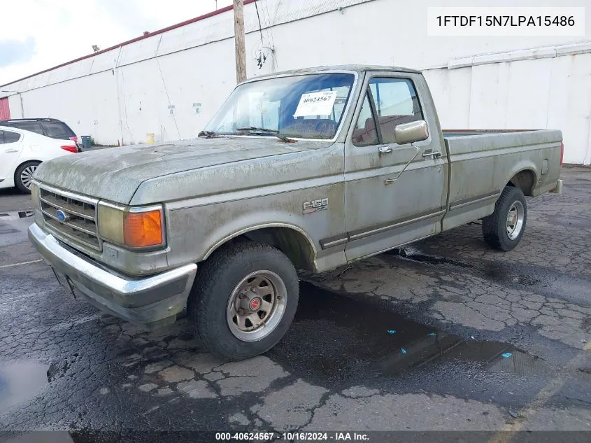 1990 Ford F150 VIN: 1FTDF15N7LPA15486 Lot: 40624567