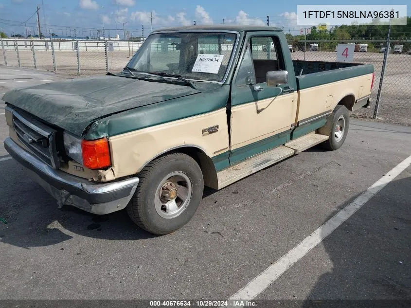 1990 Ford F150 VIN: 1FTDF15N8LNA96381 Lot: 40676634