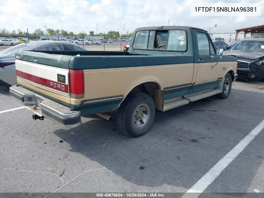 1990 Ford F150 VIN: 1FTDF15N8LNA96381 Lot: 40676634