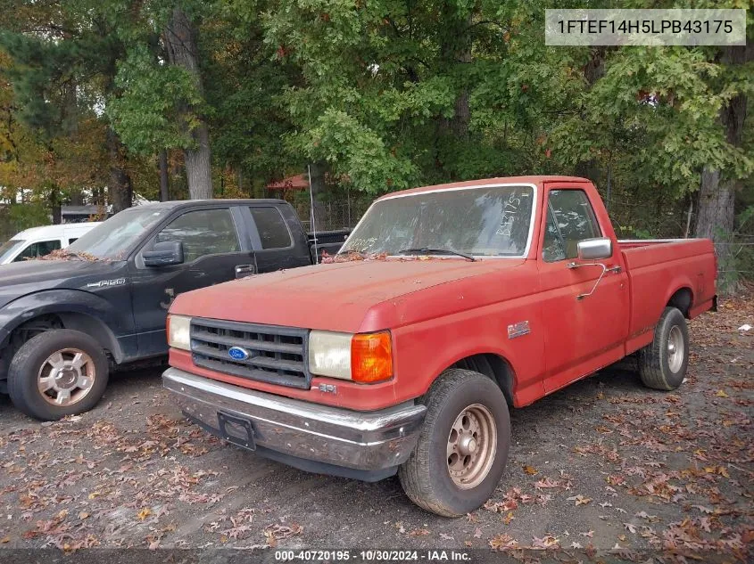 1990 Ford F150 VIN: 1FTEF14H5LPB43175 Lot: 40720195