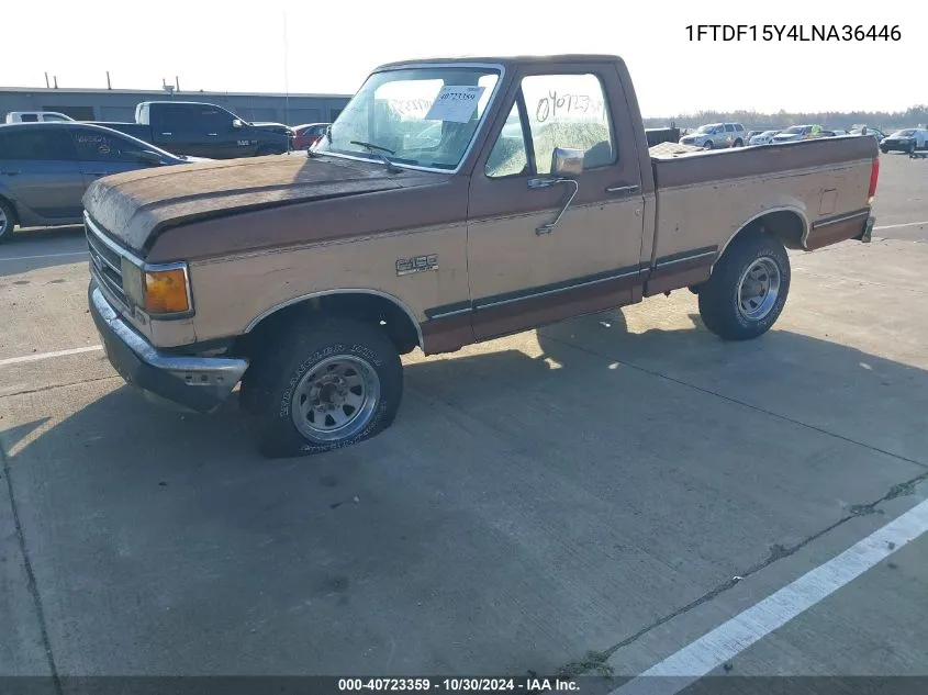 1990 Ford F150 VIN: 1FTDF15Y4LNA36446 Lot: 40723359