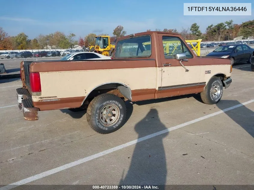 1990 Ford F150 VIN: 1FTDF15Y4LNA36446 Lot: 40723359