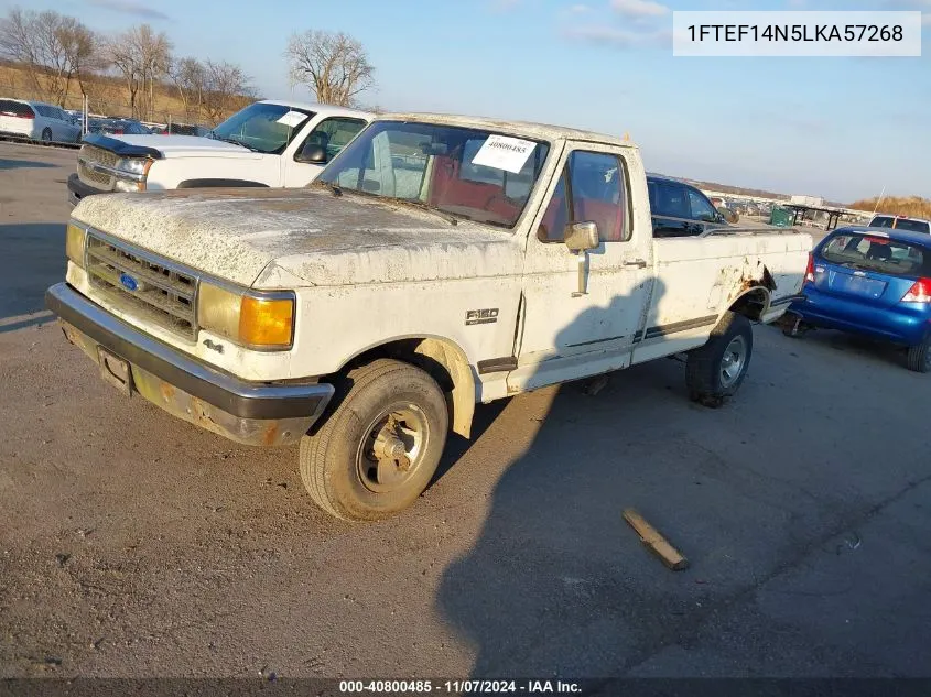 1990 Ford F150 VIN: 1FTEF14N5LKA57268 Lot: 40800485