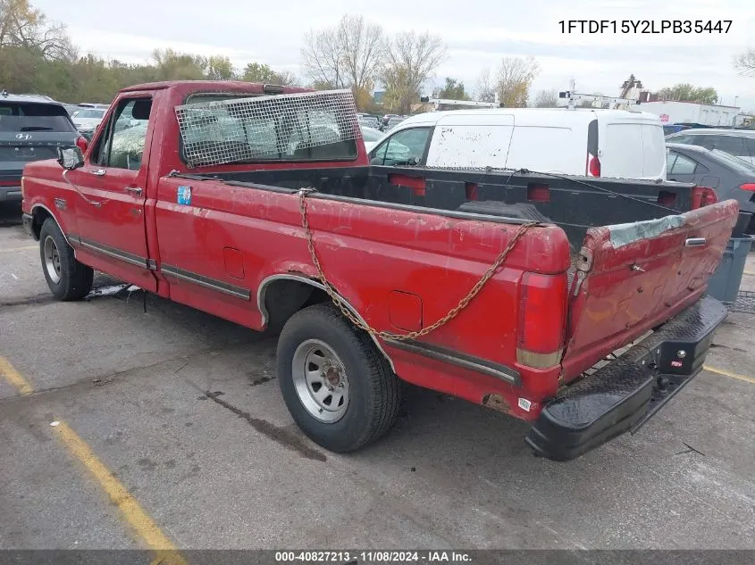 1990 Ford F150 VIN: 1FTDF15Y2LPB35447 Lot: 40827213