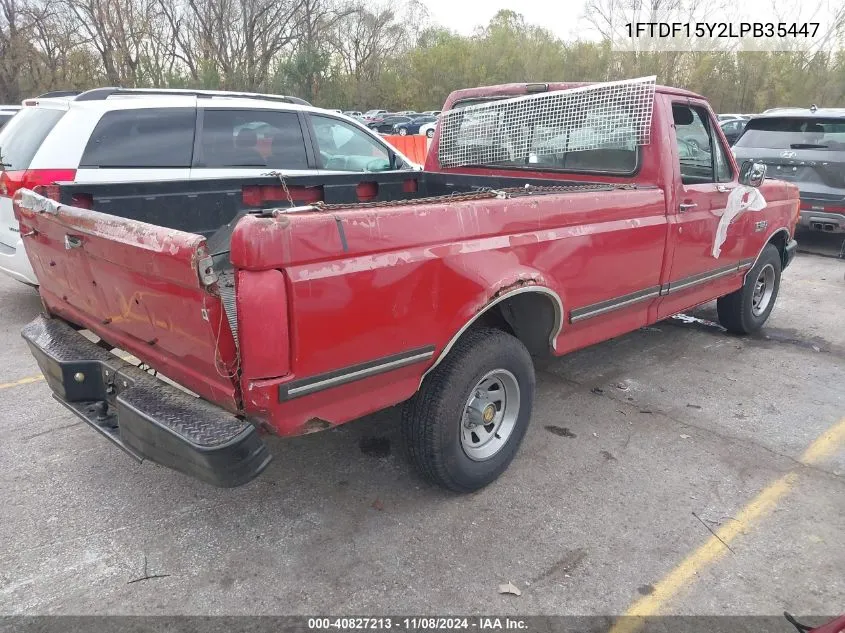 1990 Ford F150 VIN: 1FTDF15Y2LPB35447 Lot: 40827213