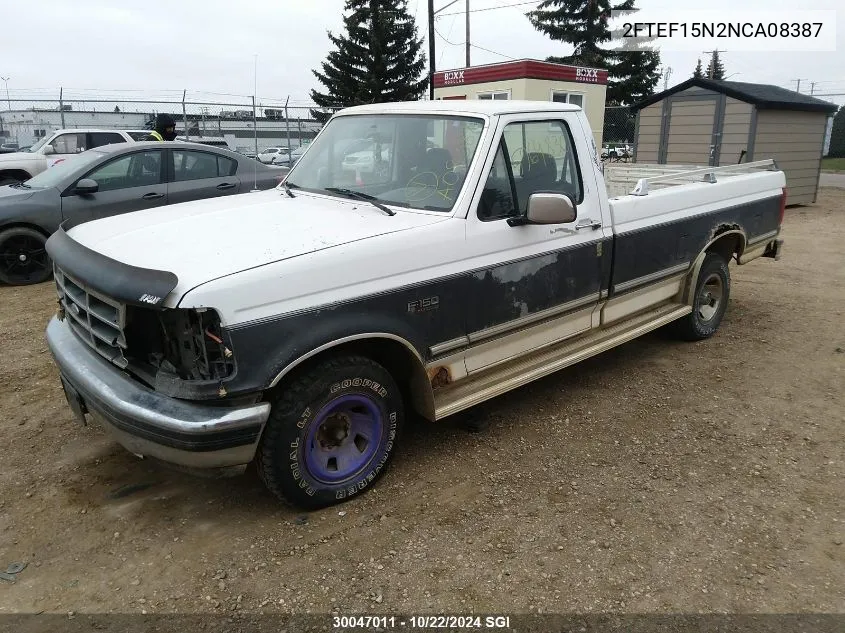 1992 Ford F150 VIN: 2FTEF15N2NCA08387 Lot: 30047011