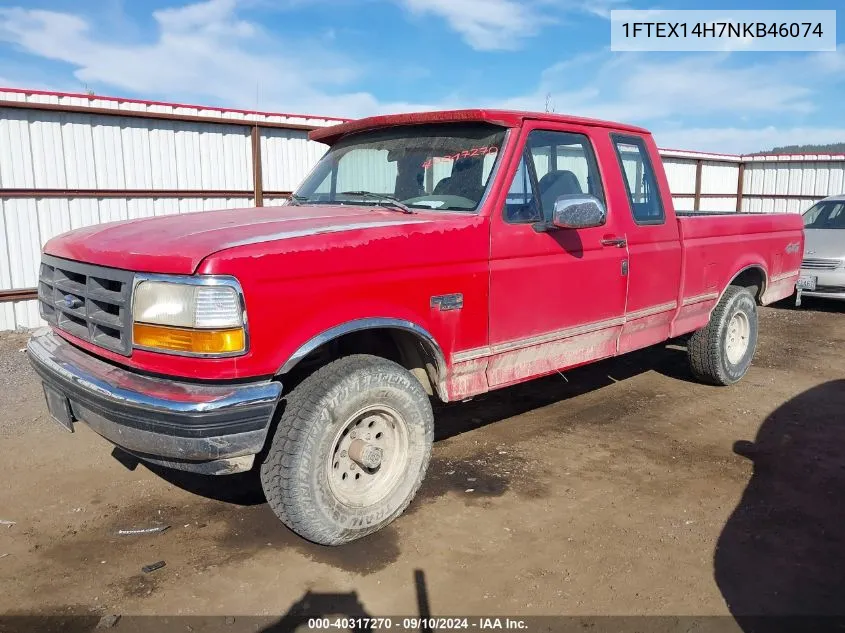 1992 Ford F150 VIN: 1FTEX14H7NKB46074 Lot: 40317270