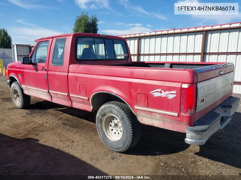 1992 Ford F150 VIN: 1FTEX14H7NKB46074 Lot: 40317270