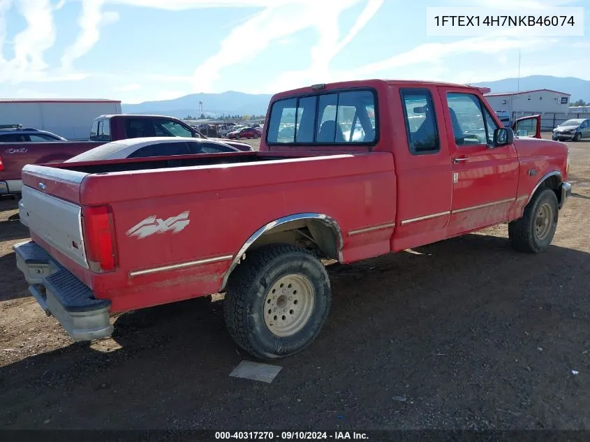 1992 Ford F150 VIN: 1FTEX14H7NKB46074 Lot: 40317270